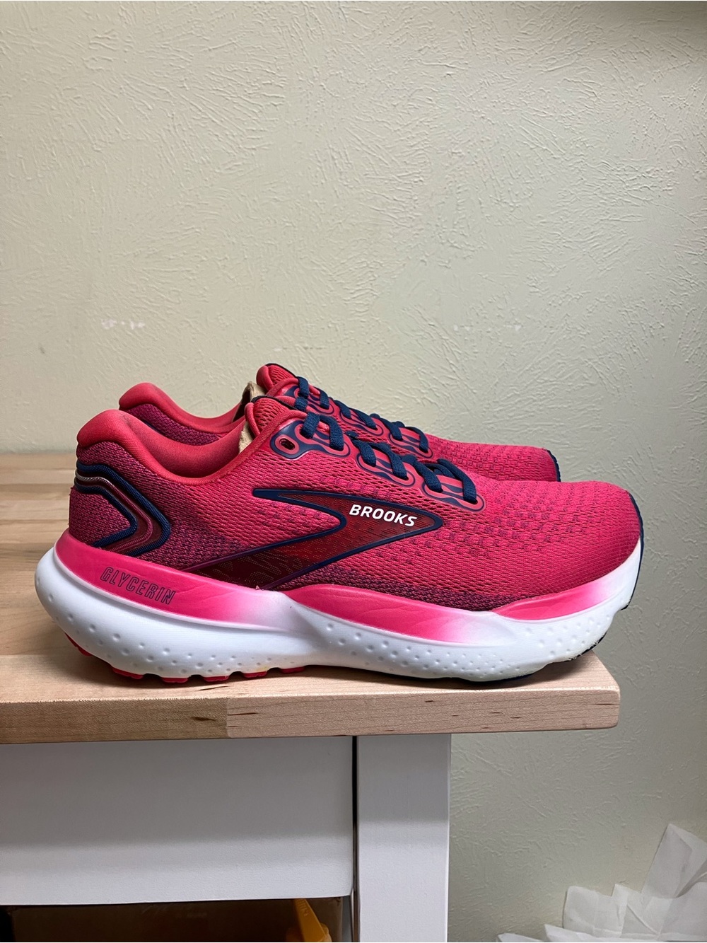 Brooks Women’s Running Shoes - Bright Pink with Navy Details